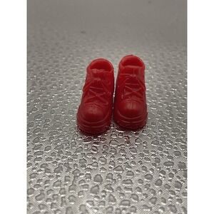BARBIE DOLL SHOES Red SNEAKERS TENNIS SHOES SPORTY CASUAL FOR SMALL FLAT‎ FEET
